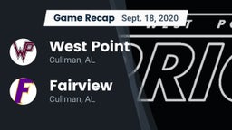 Recap: West Point  vs. Fairview  2020
