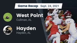 Recap: West Point  vs. Hayden  2021