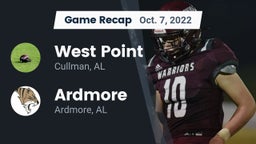 Recap: West Point  vs. Ardmore  2022