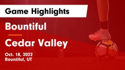 Bountiful  vs Cedar Valley  Game Highlights - Oct. 18, 2022