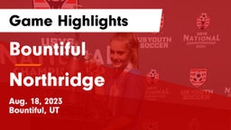 Bountiful  vs Northridge  Game Highlights - Aug. 18, 2023