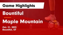 Bountiful  vs Maple Mountain  Game Highlights - Oct. 21, 2023