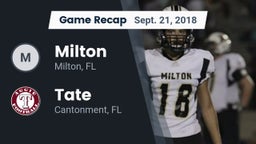 Recap: Milton  vs. Tate  2018