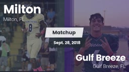 Matchup: Milton  vs. Gulf Breeze  2018