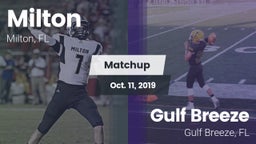 Matchup: Milton  vs. Gulf Breeze  2019