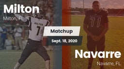 Matchup: Milton  vs. Navarre  2020