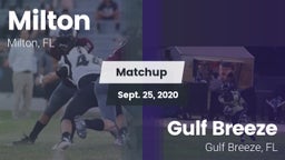 Matchup: Milton  vs. Gulf Breeze  2020