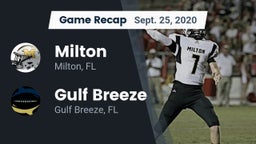 Recap: Milton  vs. Gulf Breeze  2020