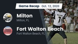 Recap: Milton  vs. Fort Walton Beach  2020