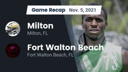 Recap: Milton  vs. Fort Walton Beach  2021