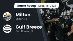 Recap: Milton  vs. Gulf Breeze  2022