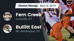 Recap: Fern Creek  vs. Bullitt East  2019