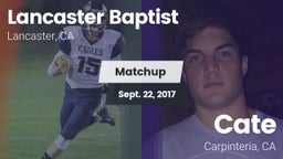 Matchup: Lancaster Baptist Hi vs. Cate  2017