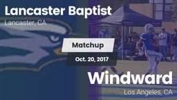 Matchup: Lancaster Baptist Hi vs. Windward  2017
