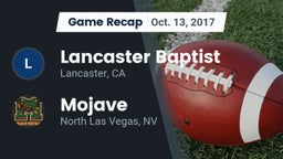 Recap: Lancaster Baptist  vs. Mojave  2017