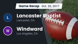 Recap: Lancaster Baptist  vs. Windward  2017