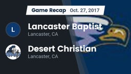 Recap: Lancaster Baptist  vs. Desert Christian  2017