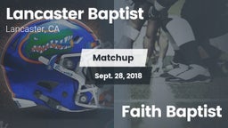 Matchup: Lancaster Baptist Hi vs. Faith Baptist 2018