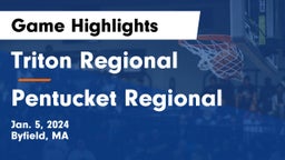 Triton Regional  vs Pentucket Regional  Game Highlights - Jan. 5, 2024