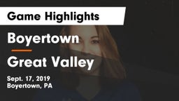 Boyertown  vs Great Valley  Game Highlights - Sept. 17, 2019