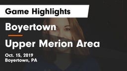 Boyertown  vs Upper Merion Area  Game Highlights - Oct. 15, 2019
