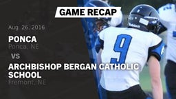 Recap: Ponca  vs. Archbishop Bergan Catholic School 2016