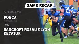 Recap: Ponca  vs. Bancroft Rosalie Lyon Decatur 2016