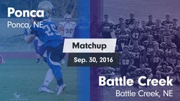 Matchup: Ponca  vs. Battle Creek  2016