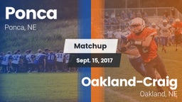 Matchup: Ponca  vs. Oakland-Craig  2017