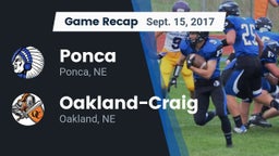 Recap: Ponca  vs. Oakland-Craig  2017