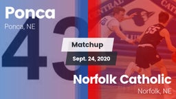 Matchup: Ponca  vs. Norfolk Catholic  2020