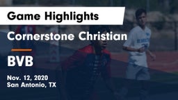 Cornerstone Christian  vs BVB Game Highlights - Nov. 12, 2020