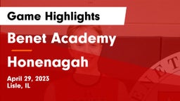Benet Academy  vs Honenagah Game Highlights - April 29, 2023