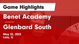 Benet Academy  vs Glenbard South Game Highlights - May 23, 2023