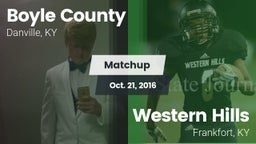 Matchup: Boyle County High vs. Western Hills  2016