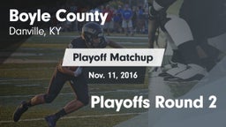 Matchup: Boyle County High vs. Playoffs Round 2 2016