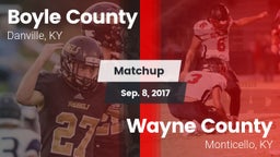 Matchup: Boyle County High vs. Wayne County  2017