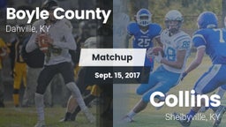 Matchup: Boyle County High vs. Collins  2017