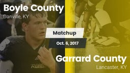Matchup: Boyle County High vs. Garrard County  2017