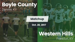 Matchup: Boyle County High vs. Western Hills  2017