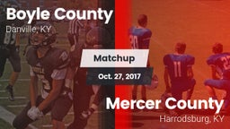 Matchup: Boyle County High vs. Mercer County  2017