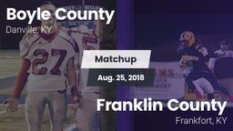 Matchup: Boyle County High vs. Franklin County  2018