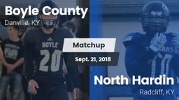 Matchup: Boyle County High vs. North Hardin  2018