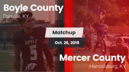 Matchup: Boyle County High vs. Mercer County  2018