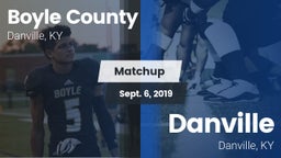 Matchup: Boyle County High vs. Danville  2019