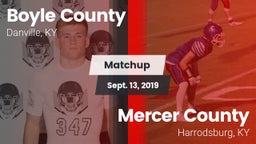 Matchup: Boyle County High vs. Mercer County  2019