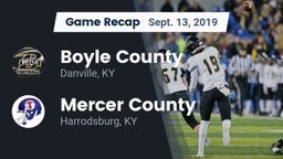 Recap: Boyle County  vs. Mercer County  2019