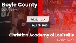 Matchup: Boyle County High vs. Christian Academy of Louisville 2020