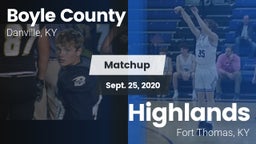 Matchup: Boyle County High vs. Highlands  2020