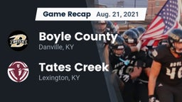 Recap: Boyle County  vs. Tates Creek  2021